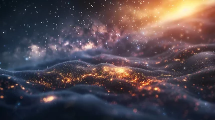 Gordijnen Spellbinding Milky Way scene, igniting the imagination with its cosmic beauty. © Aina Tahir