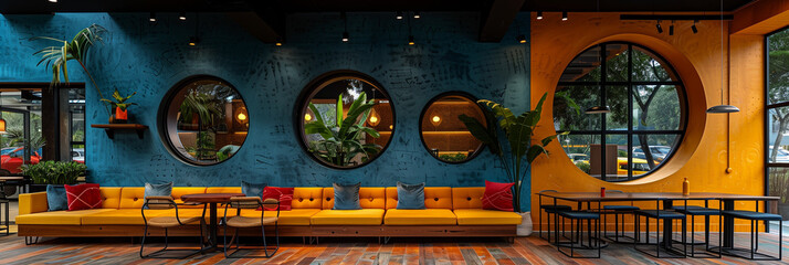 Contemporary Co-Working Space with Vibrant Interior Design