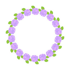 Fototapeta premium 紫の紫陽花のリース 