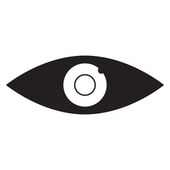 Simple eye icon vector. Eyesight pictogram in flat style. - obrazy, fototapety, plakaty