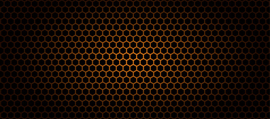 dark orange hexagonal abstract background