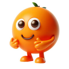 3d rendered illustration of an orange character