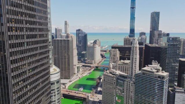 Drone Delight: Chicago's St. Patrick's Day Celebration 2024 - A 4K Aerial Showcase