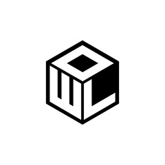 WLO letter logo design with white background in illustrator, cube logo, vector logo, modern alphabet font overlap style. calligraphy designs for logo, Poster, Invitation, etc. - obrazy, fototapety, plakaty