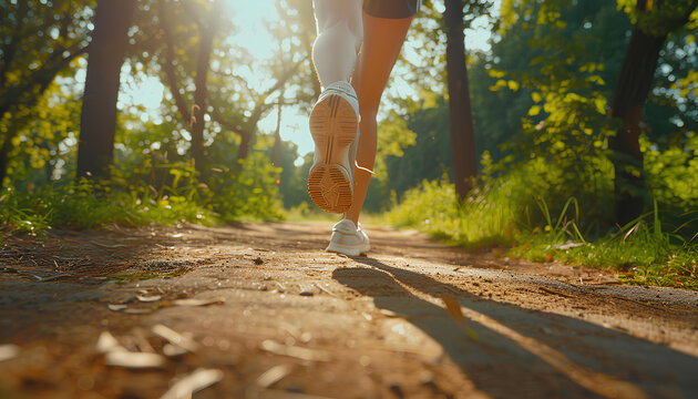 girl tie her shoe before run on track race in the public park.
