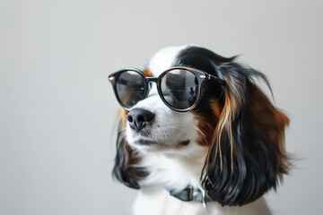 Dog in sunglasses. - 764102442