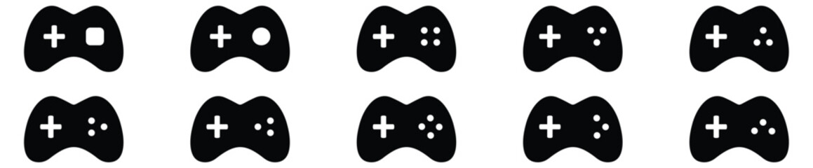 Game controller icon. Gamepads vector icon set. Video game console icon. Vector illustration © Aruba
