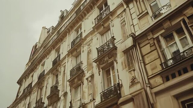 Beautiful Parisian buildings ( Filtered image processed vintage effect. )