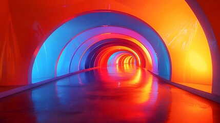 a rainbow tunnel