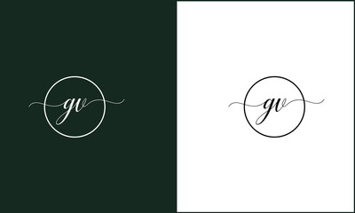 Fototapeta premium GV, VG, G, V, Abstract Letters Logo Monogram