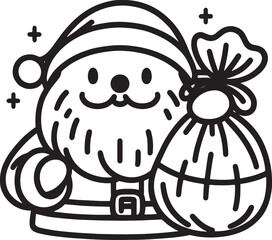 Santa Claus abstract silhouette Vector drawing merry christmas
