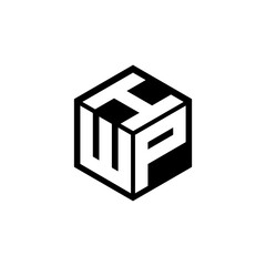WPI letter logo design with white background in illustrator, cube logo, vector logo, modern alphabet font overlap style. calligraphy designs for logo, Poster, Invitation, etc.