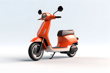 Fototapeta na wymiar Modern electric scooter isolated on white background