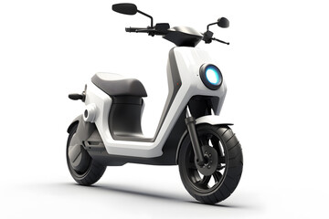Obraz premium Modern electric scooter isolated on white background