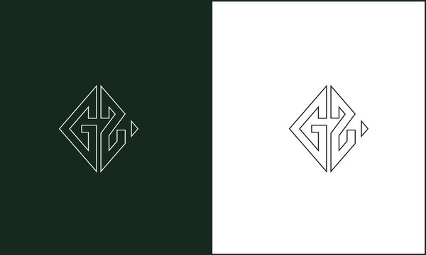 GZ, ZG, G, Z, Abstract letters Logo monogram