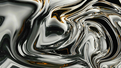 "White And Golden Spectrum Splash: Colorful Acrylic Swirls"
