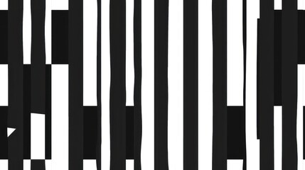 Abstract seamless black and white stripe fabric pattern