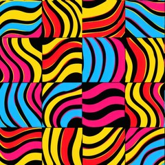 Pop art pattern with vivid colors for the background