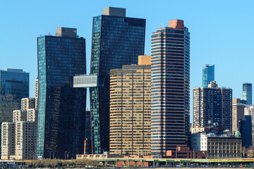 Fototapeta na wymiar Manhattan Skyline, The Copper, The Corinthian, 630 first ave, Horizon Condominium Buildings NY City. High-quality photo