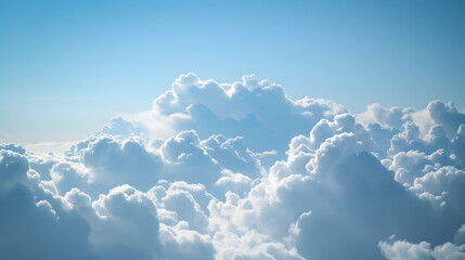 beautiful natural podium of clouds on top of the sky