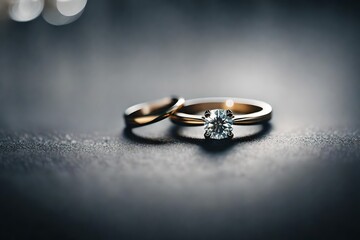 rings on black background