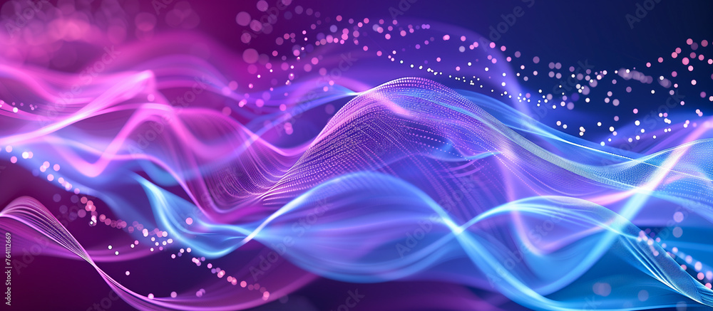 Aufkleber digital futuristic wave design technology background