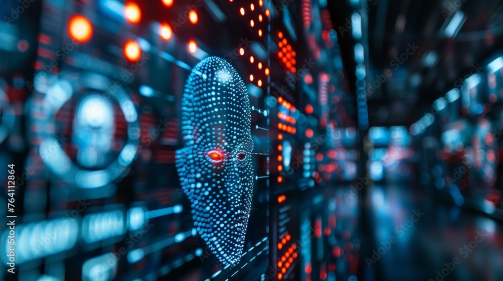 Poster state-of-the-art security system integrates biometric technology and advanced cybersecurity
