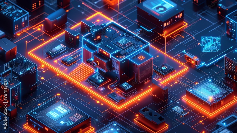 Poster technology: a modern smart home with interconnected devices and automation