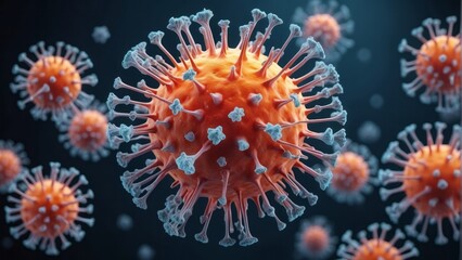 Fototapeta na wymiar Corona Virus, Microbiology And Virology Concept