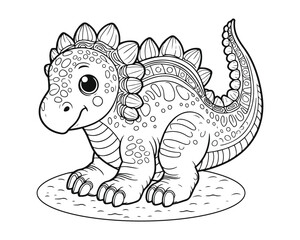 A cartoon dinosaur with a white background and dinosaur t-rex cartoon on white background