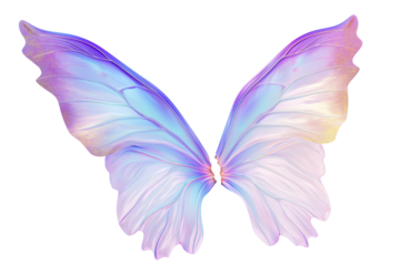 A fantasy fairy wings isolated on a transparent background