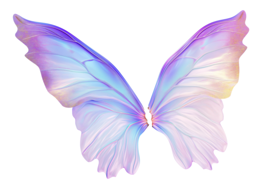 A fantasy fairy wings isolated on a transparent background