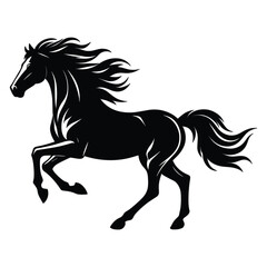 Obraz premium silhouette of horse running vector