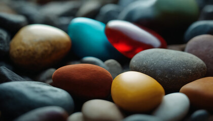 colorful pebbles