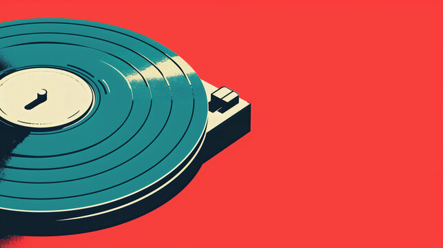 turntable with city pop style 2