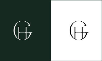 HG, GH, H, G, Abstract Letters Logo monogram