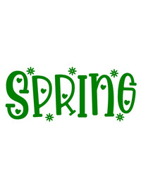 Spring typography design on plain white transparent isolated background for card, shirt, hoodie, sweatshirt, apparel, tag, mug, icon, poster or badge
