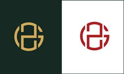 GZ, ZG, G, Z, Abstract letters Logo monogram
