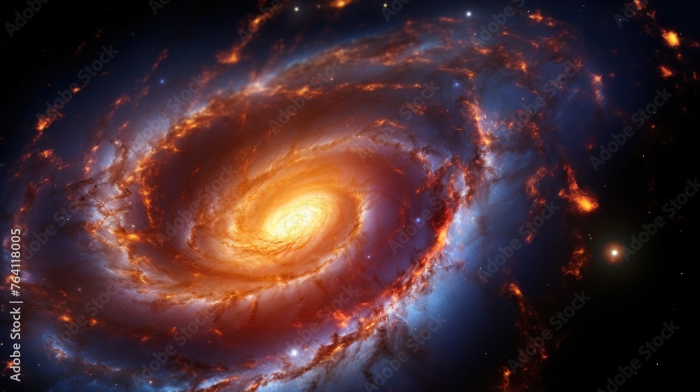Wall mural abstract background pattern of a nebula galaxy in space.