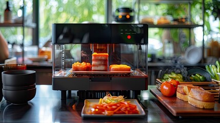 A 3D food printer for creating custom meals and snacks - obrazy, fototapety, plakaty