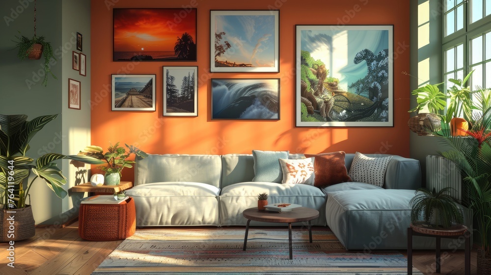 Aufkleber a personalized, ai-driven art curator that displays digital art based on mood and preferences in a l