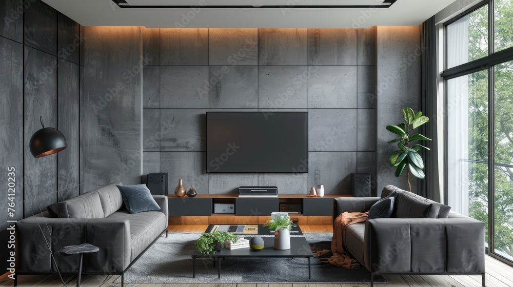 Poster smart, noise-cancelling panels that adapt to reduce ambient sound in a dynamic living space