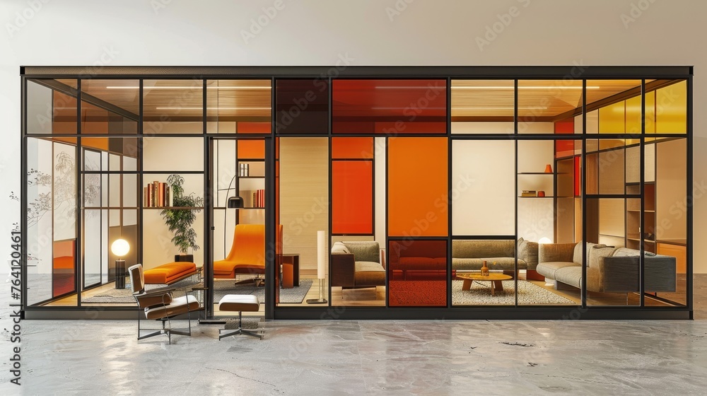 Poster a modular wall system for easy reconfiguration of living spaces