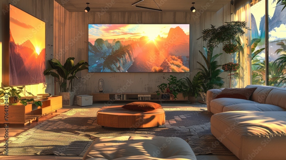 Aufkleber a personalized, ai-driven art curator that displays digital art based on mood and preferences in a l