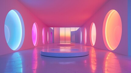 A mood-enhancing lighting system that adjusts colors based on time and activity