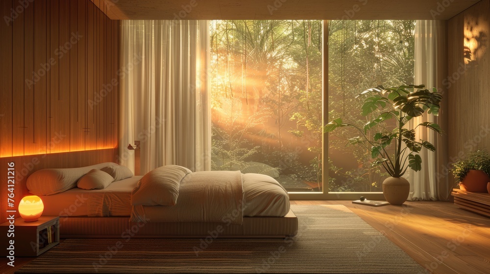 Poster a sleep optimization system with custom mattresses and ambient soundscapes