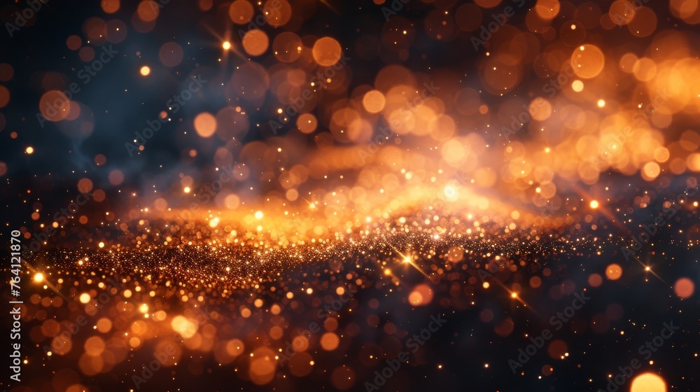 Poster Christmas light effect. Sparkling magical dust particles. Modern sparkles on a transparent background.