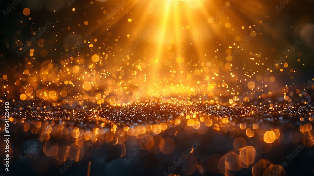 Poster sparkles in a starburst. a sunburst with glow light.