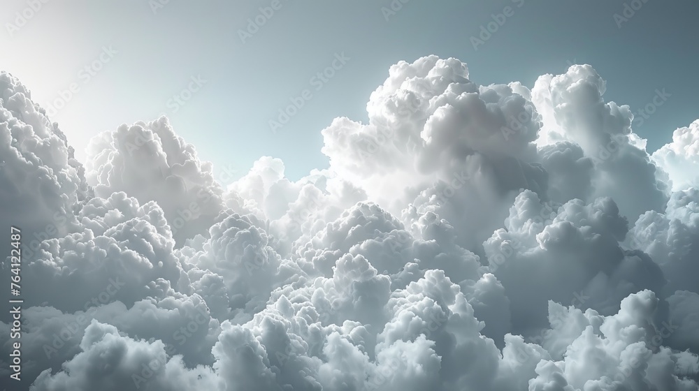 Poster white clouds isolated on white background. cutout clouds element design for multi-purpose use.
