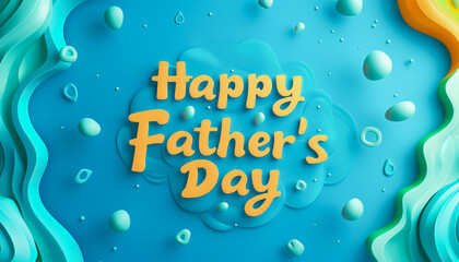 Happy Father's day greeting banner 